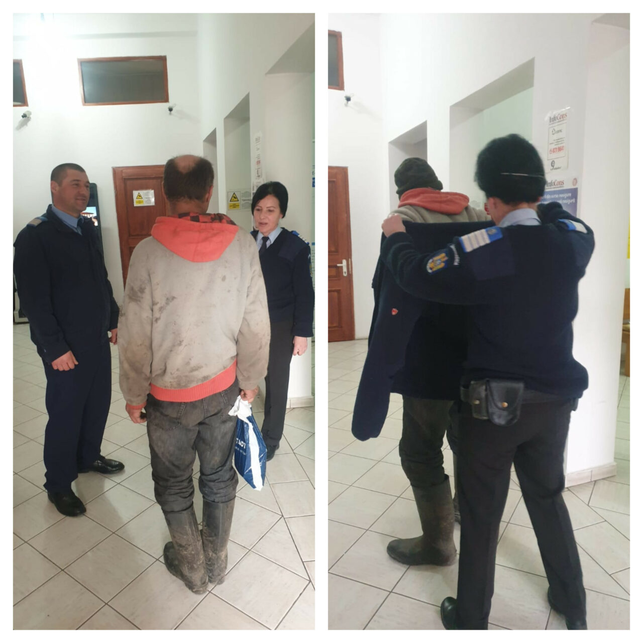 POVESTEA bărbatului care a cerut ajutor jandarmilor de la Judecătoria Toplița: „Îmi este frig! Nu aveți niște haine?”