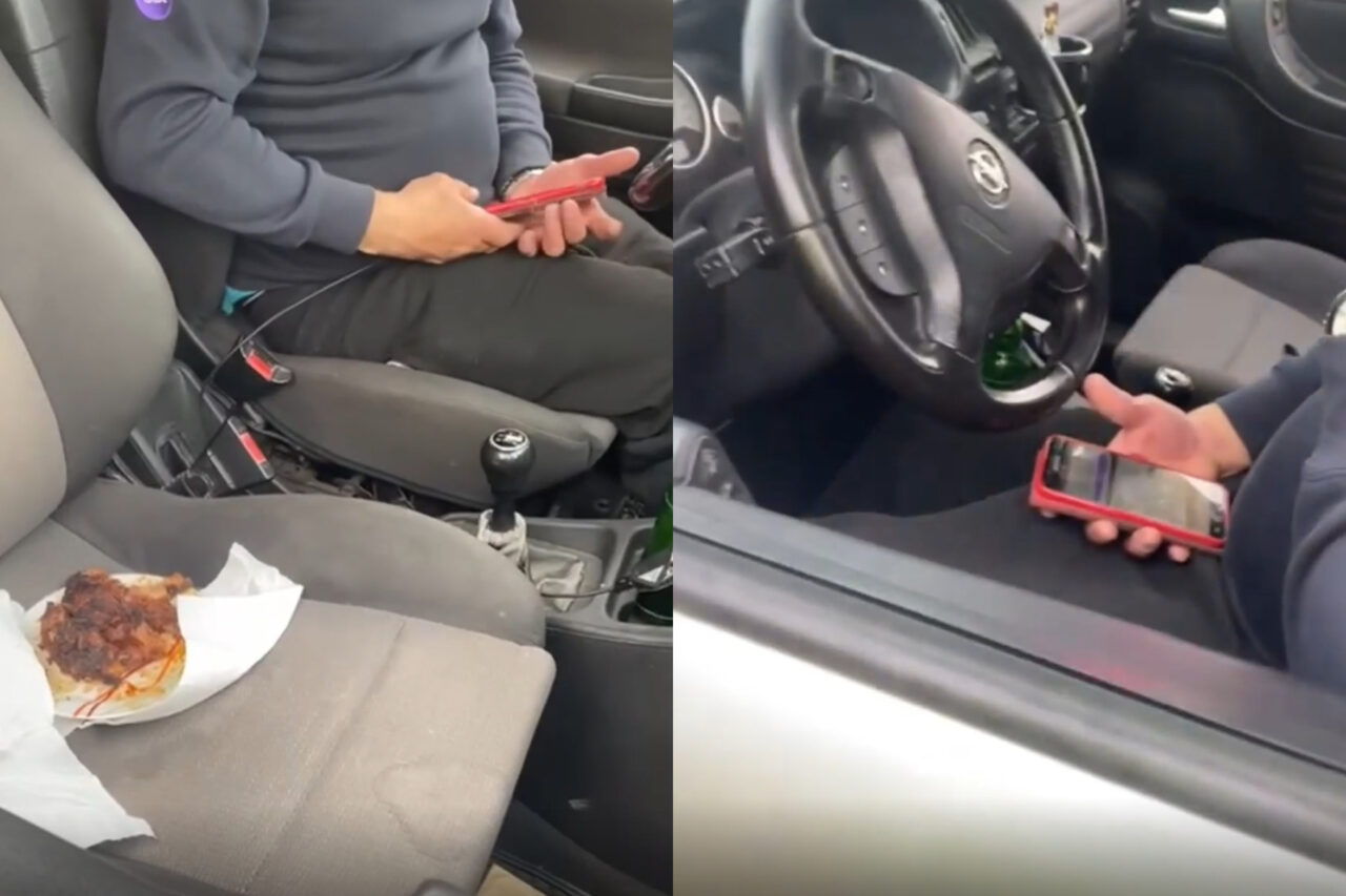 VIDEO | Cum l-au surprins polițiștii pe un șofer din Dolj. Au rămas uluiți când au văzut ce avea bărbatul lângă el