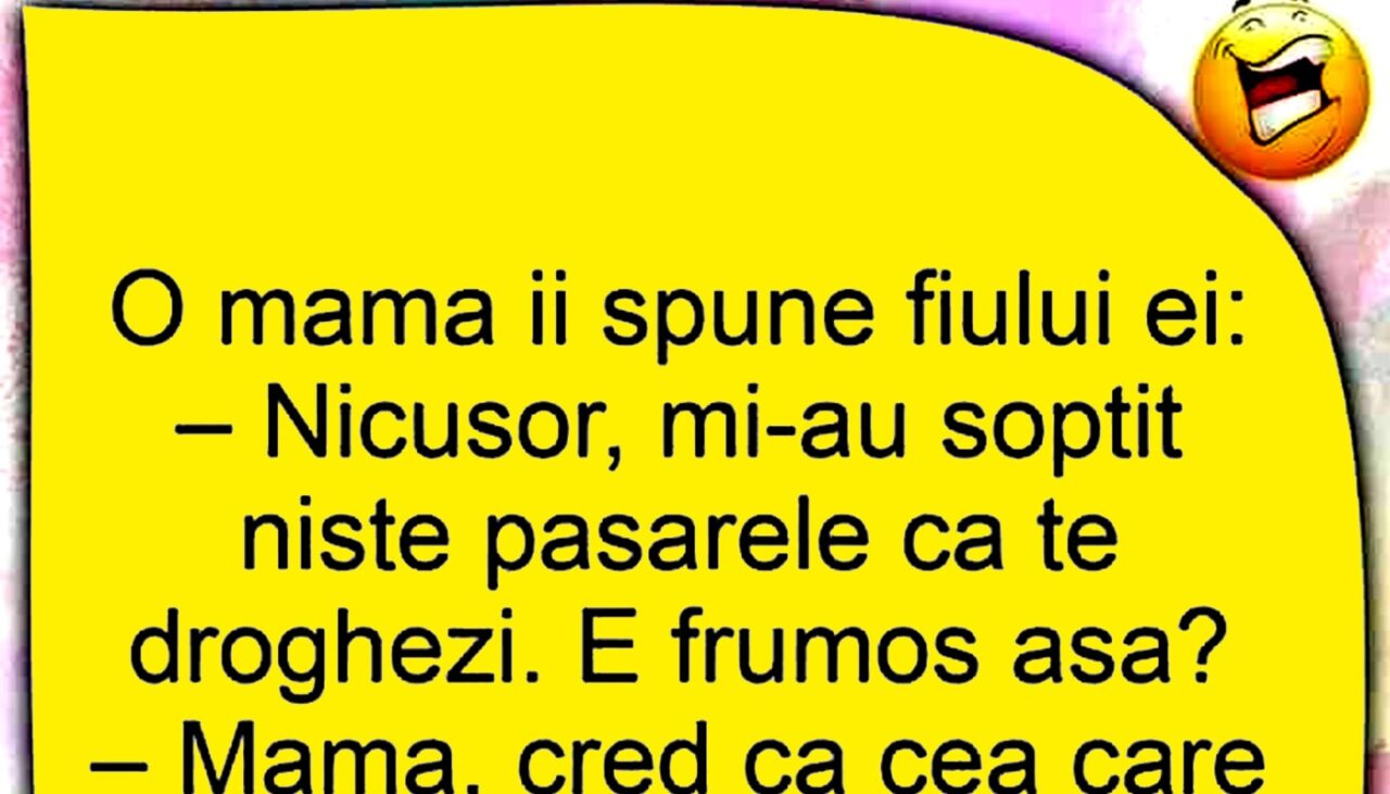 Bancul de joi | „Nicușor, mi-au șoptit niște păsărele că te droghezi”