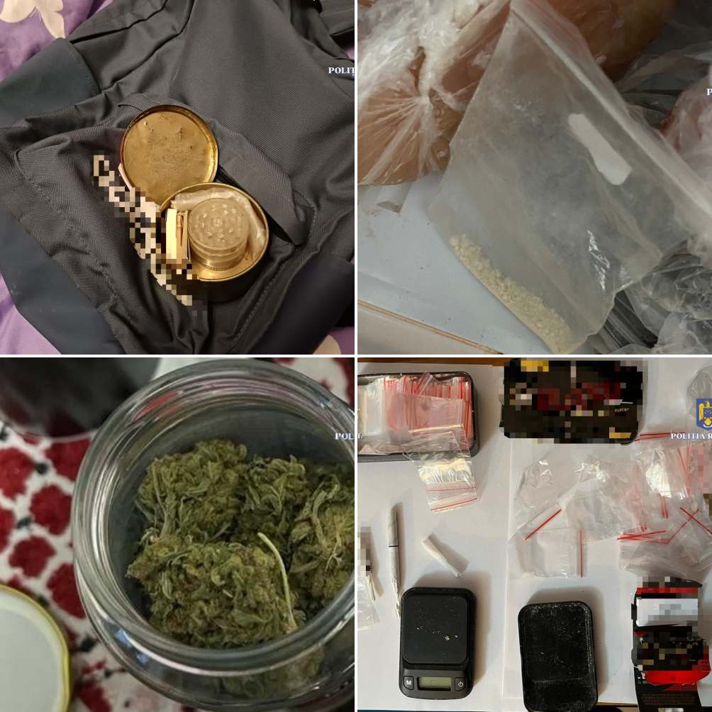 Percheziții la traficanții de droguri din Bacău! Suspecții VINDEAU CANNABIS și amfetamină în licee
