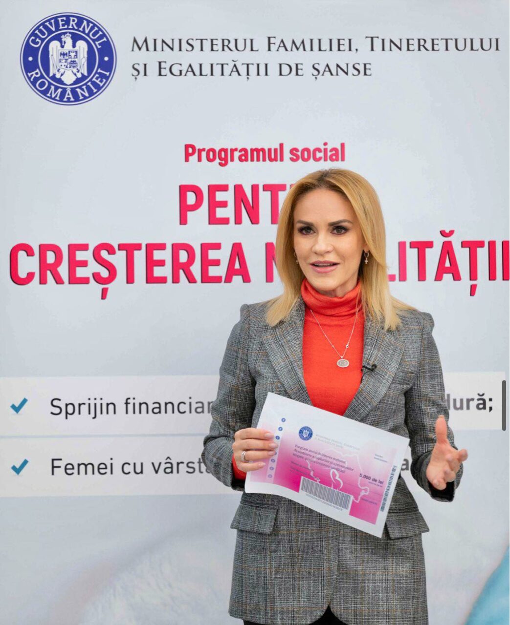 Gabriela Firea, NOUTĂȚI despre ”Programul Național Social pentru Creșterea Natalității”