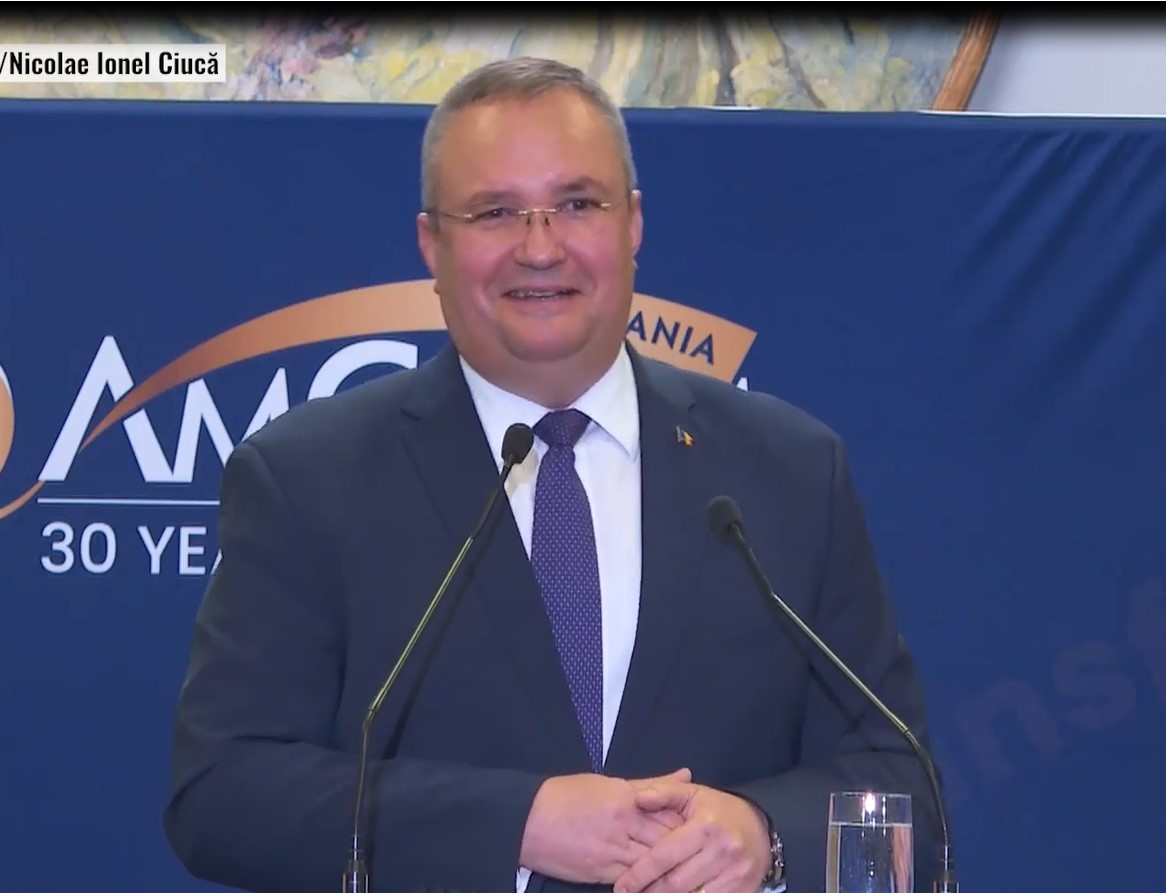 VIDEO | Nicolae Ciucă: ”La următoarea întâlnire cu membrii Camerei de Comerţ Americane o să îl trimit pe ION”