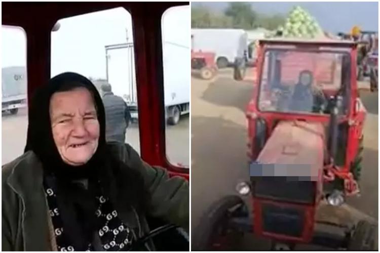 Tanti Mița, un exemplu pentru tineri, la 76 de ani. Femeia conduce TRACTORUL cu o singură mână: „Cât m-o ține Dumnezeu, nu renunț”