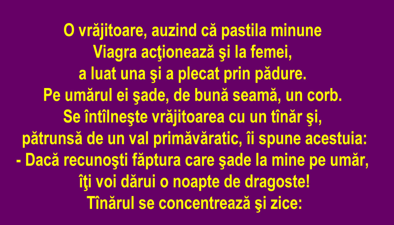 BANC | O vrăjitoare cumpără Viagra