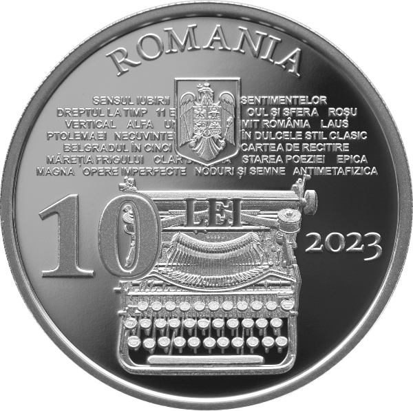 Emisiune numismatică cu tema 90 de ani de la nașterea lui Nichita Stănescu / Sursa foto: BNR