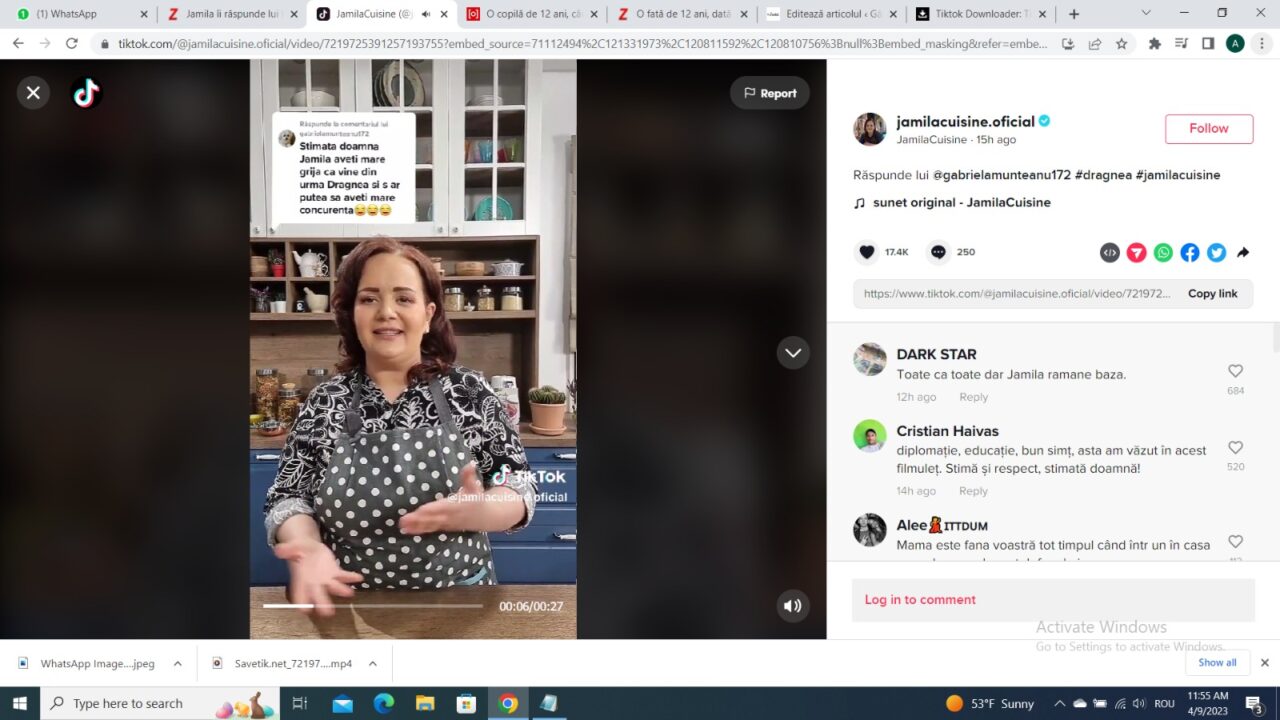 Părerea celei mai cunoscute bucătărese de pe internet, Jamila, despre pasiunea culinară a lui DRAGNEA: „Îi urez să..”