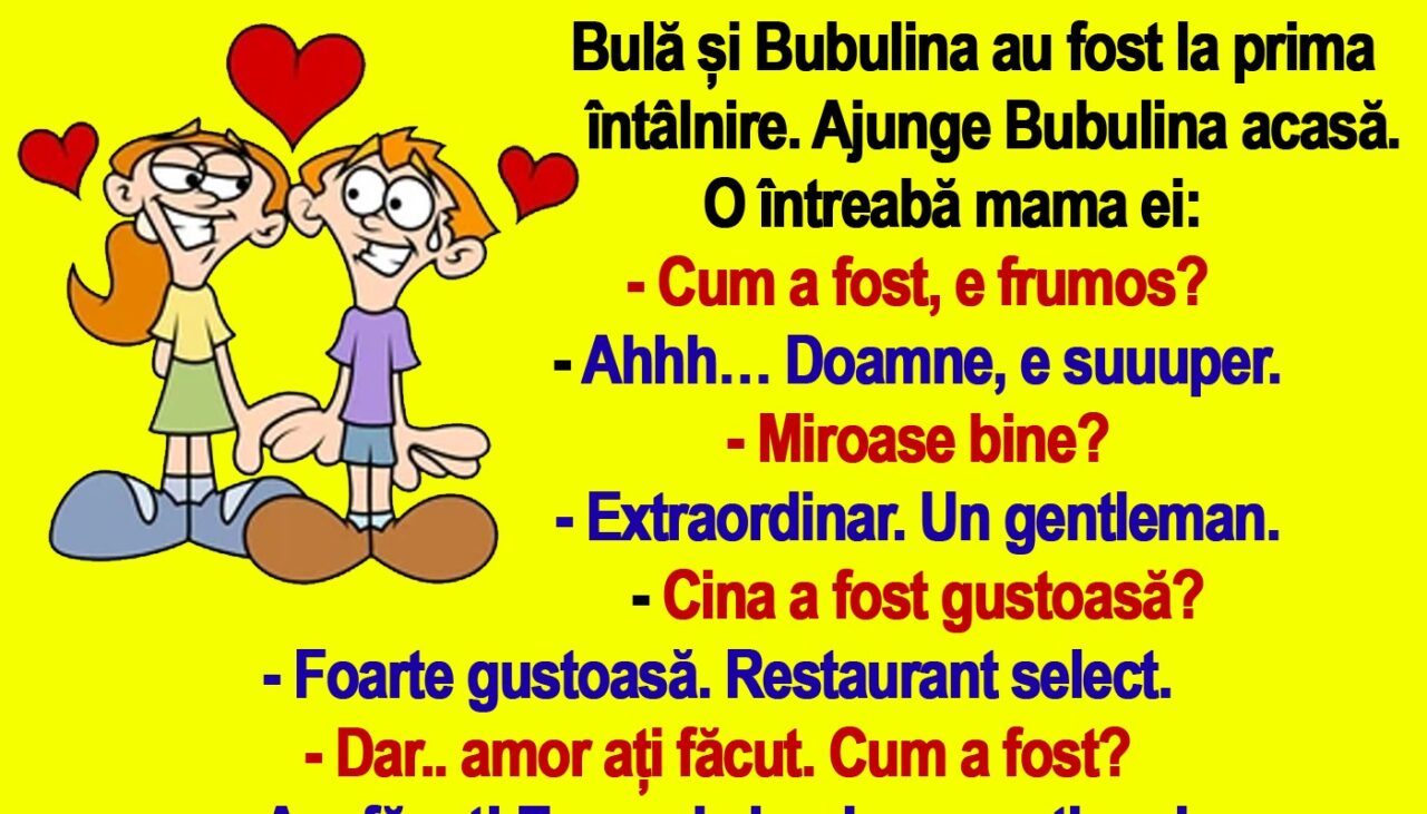 BANC | Bulă și Bubulina, după prima întâlnire: „Amor ați făcut?”