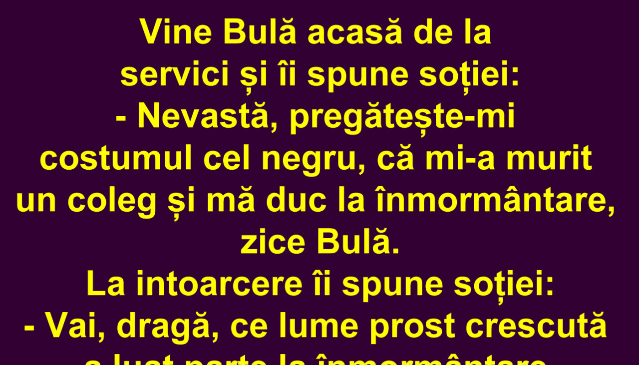 BANC | Bulă la înmormântare