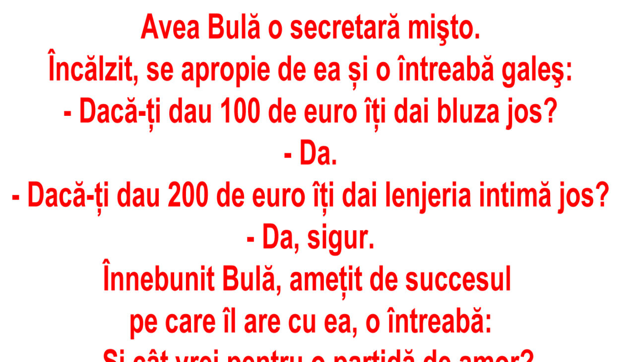 BANC | Bulă are o secretară mișto