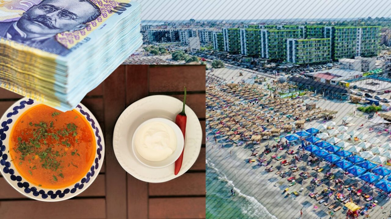 Cât COSTĂ o ciorbă de văcuță în Mamaia Nord, de 1 Mai. Primești și smântână și un ardei iute