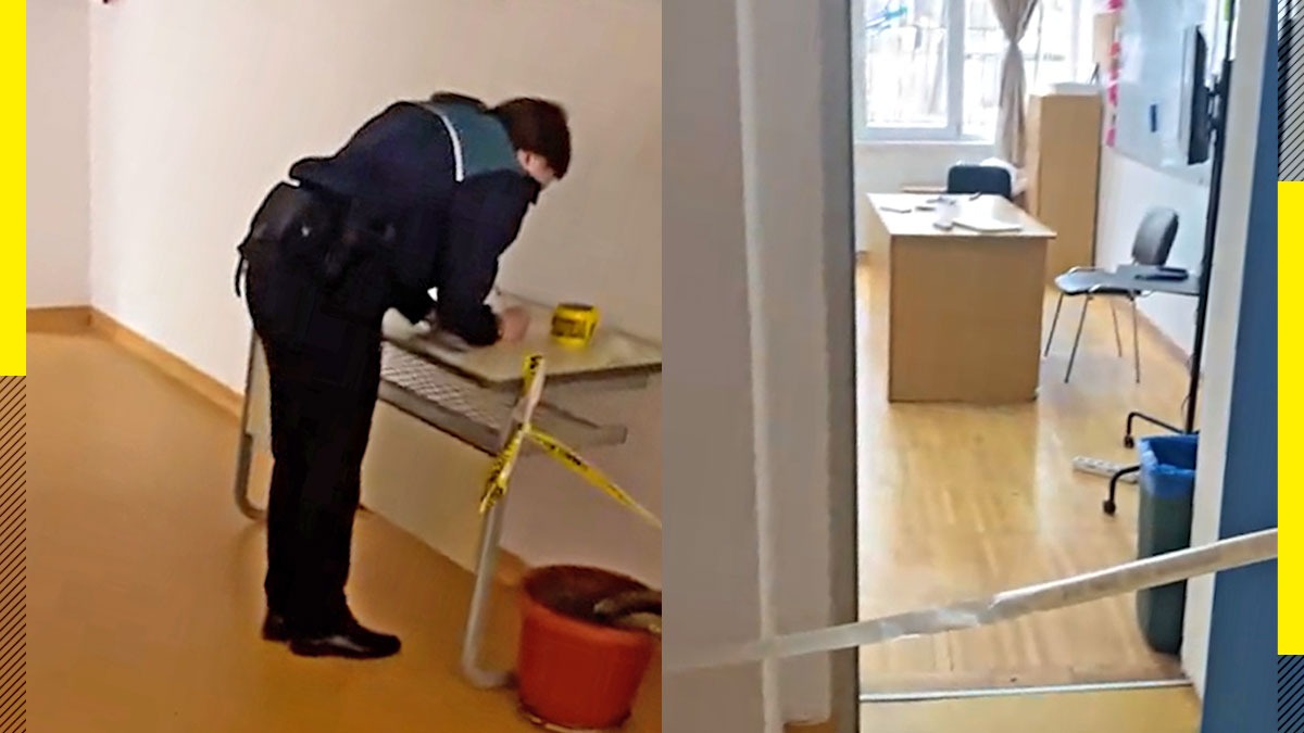 VIDEO EXCLUSIV. Primele imagini cu sala de clasă de la Colegiul „Ion Creangă” în care un elev a atacat cu CUȚITUL o profesoară