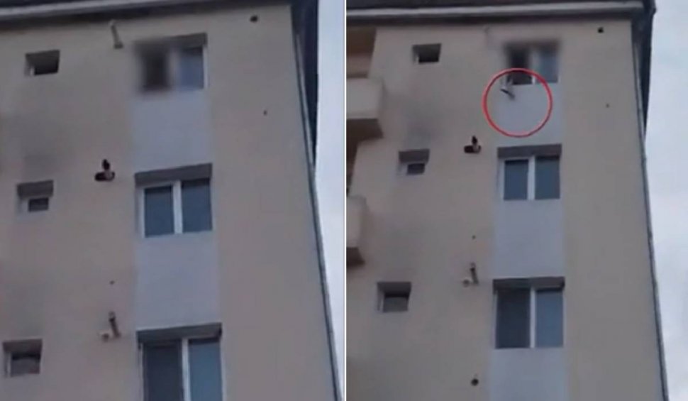 VIDEO | Scene incredibile în Dej! CUȚITE și alte obiecte, aruncate de la geam. O femeie și-a terorizat vecinii și a ajuns la Psihiatrie