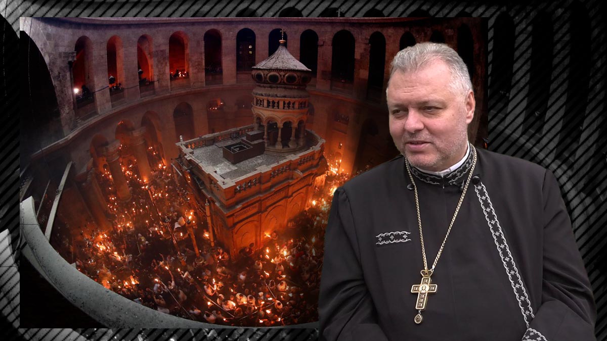 VIDEO | Cum se aprinde Lumina Sfântă, minunea de la Ierusalim. Părintele Emil Cărămizaru: „Ne arată Dumnezeu că există”