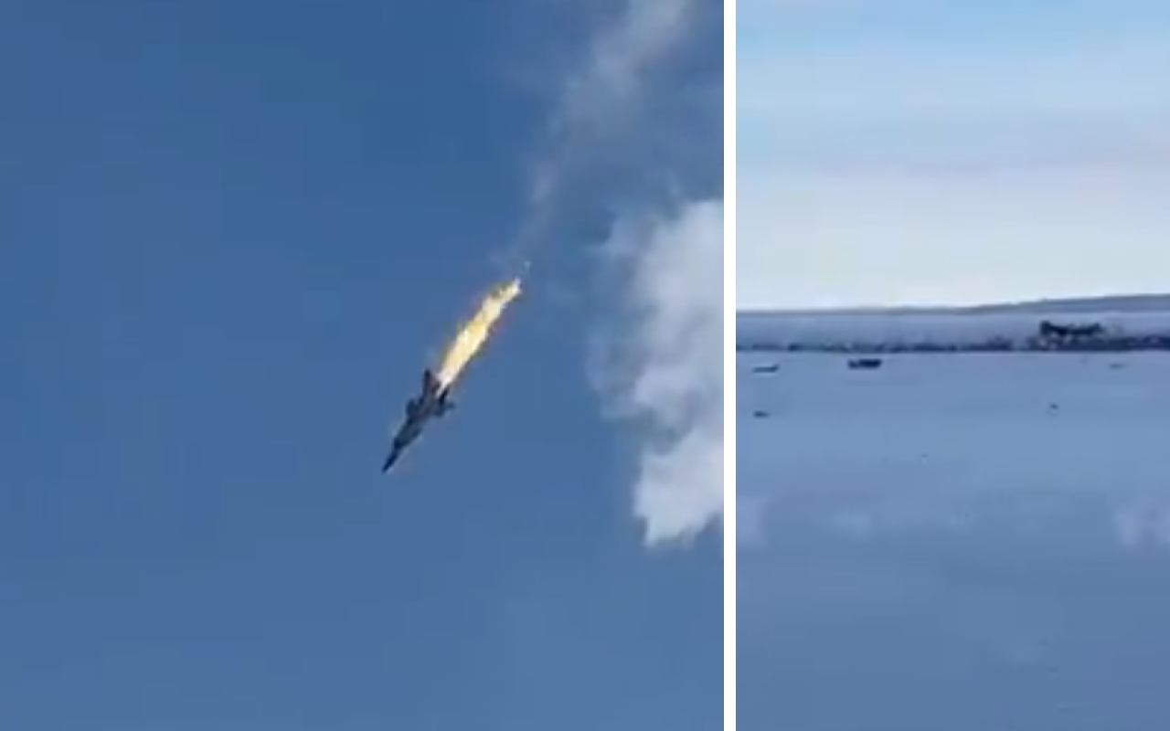 VIDEO Un MIG-31 rusesc a luat foc în aer și s-a PRĂBUȘIT într-un lac lângă Finlanda. Piloții s-au catapultat