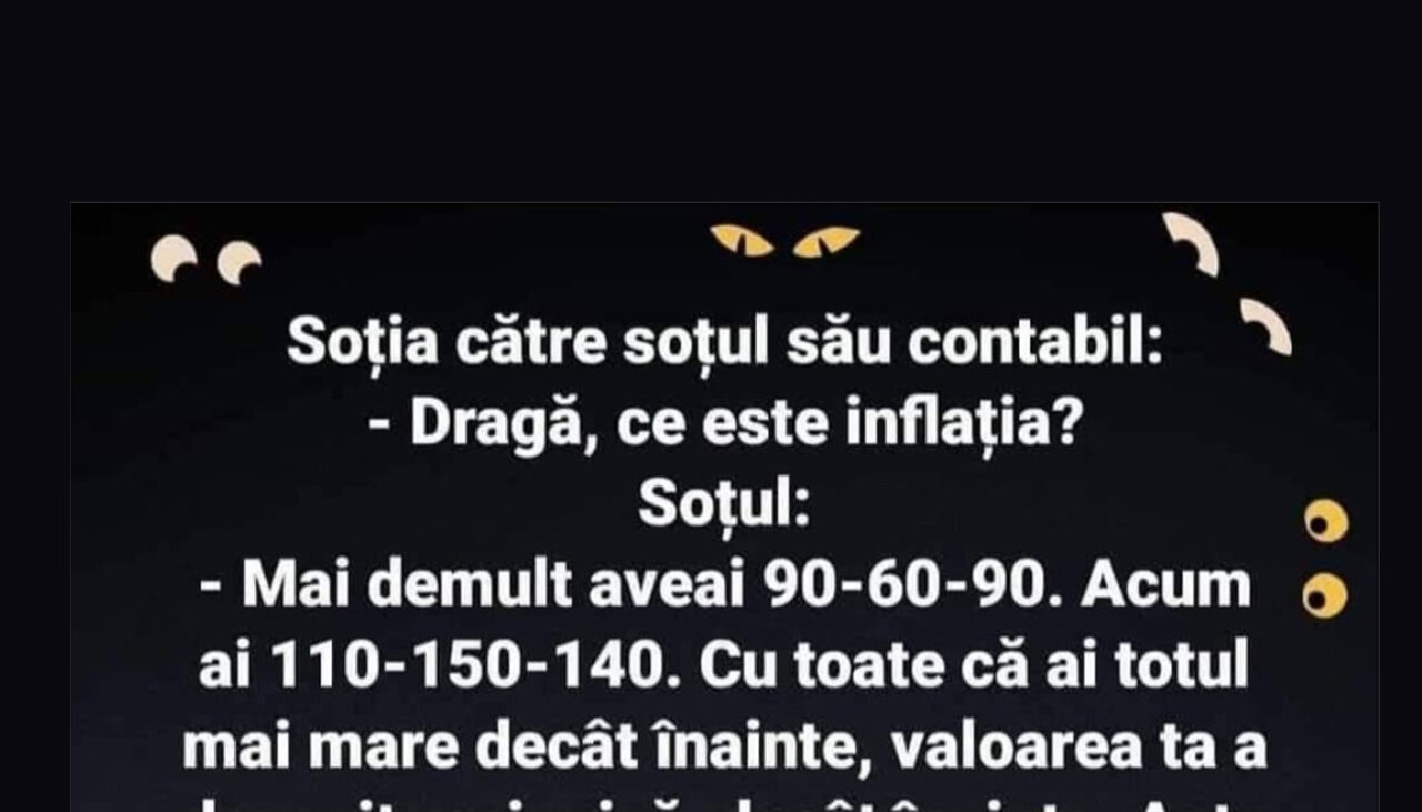 Bancul de joi | „Dragă, ce este inflația?”