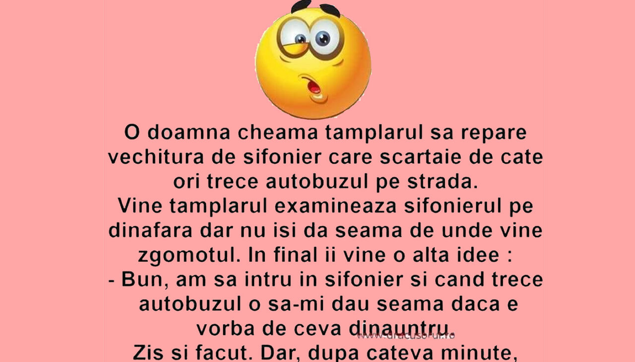 Bancul de miercuri | O doamnă cheamă tâmplarul să repare vechitura de șifonier
