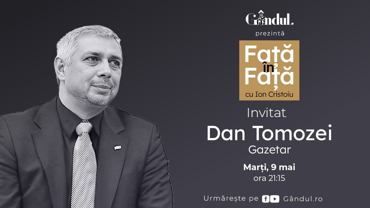 „Față în față cu Ion Cristoiu’’ începe marți, 9 mai, de la ora 21.15. Invitat: Dan Tomozei