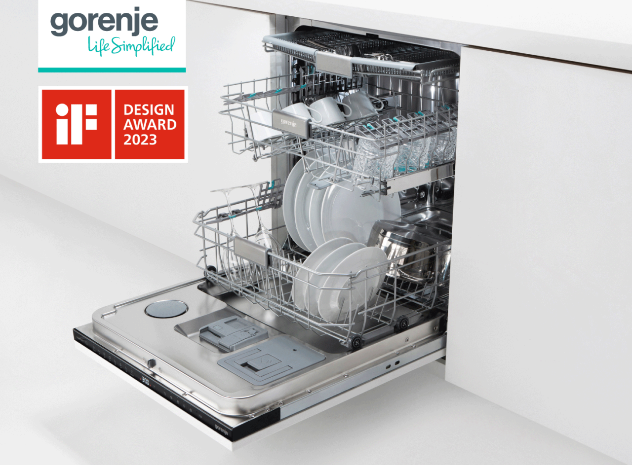 MAȘINILE DE SPĂLAT VASE COMPLET INTEGRATE DE LA GORENJE OBȚIN PRESTIGIOSUL PREMIU IF DESIGN (COMUNICAT DE PRESĂ)