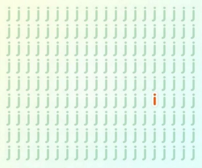 Test IQ: Poți să vezi litera ascunsă în mulțimea de J-uri, în 9 secunde?