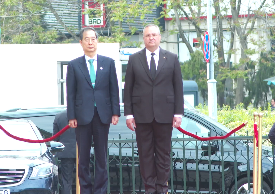 VIDEO. Premierul Coreei de Sud, Han Duck-soo, a fost primit la Palatul Victoria de Nicolae Ciucă