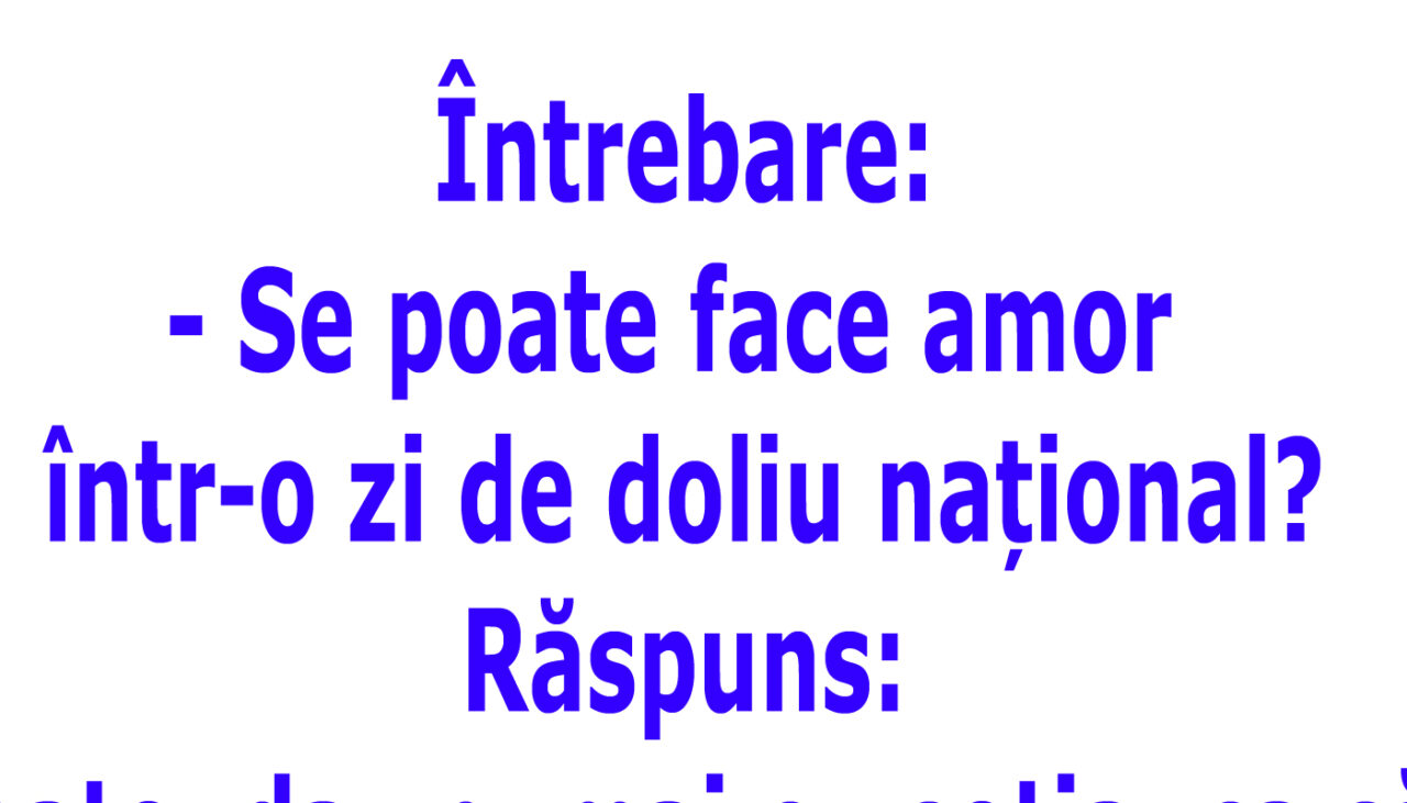 BANC | Amor în zi de doliu național