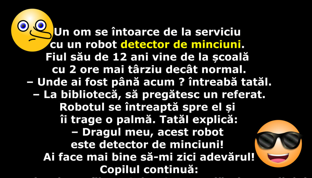 Bancul de vineri | Soțul și detectorul de minciuni: „Să-ți fie rușine!”
