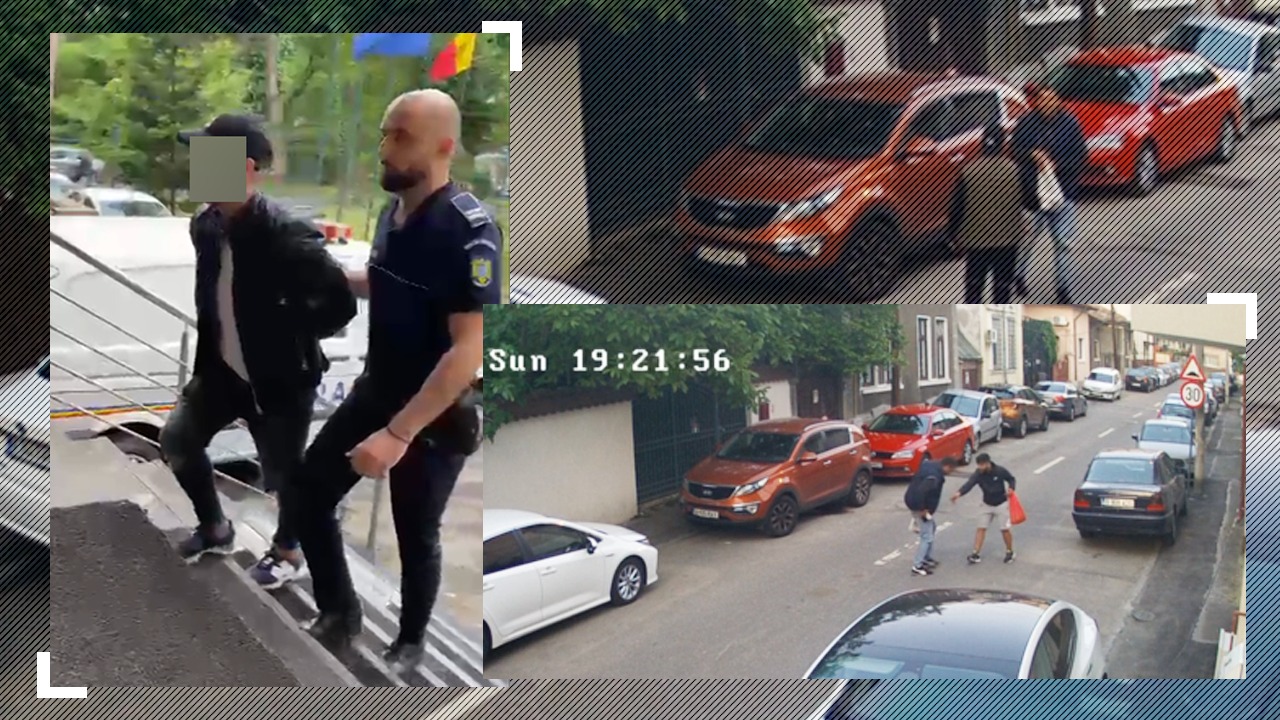VIDEO: Tâlhărit în plină stradă după ce a câștigat la păcănele 6.000 de lei / Furtul a fost surprins de camerele de supraveghere din zonă
