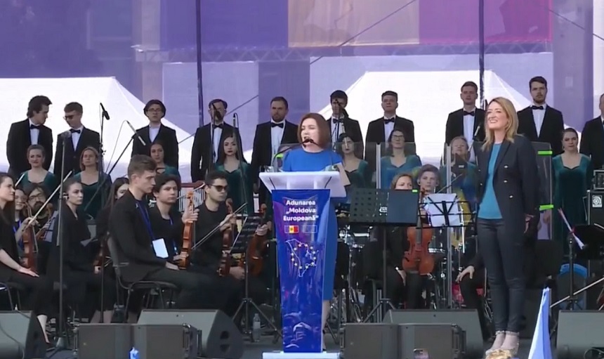 Maia Sandu, la mitingul pro-european de la Chişinău: ‘Locul Republicii Moldova e în UE’