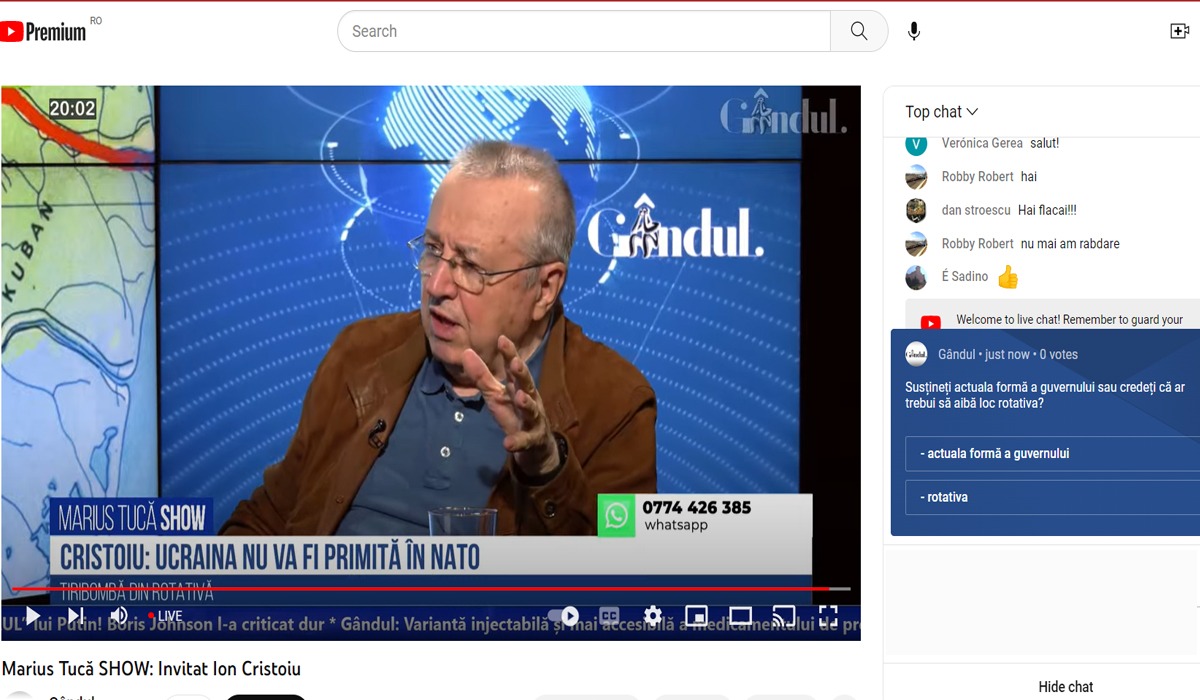 POLL Marius Tucă Show: „Susțineți actuala formă a guvernului sau credeți că ar trebui să aibă loc rotativa?”