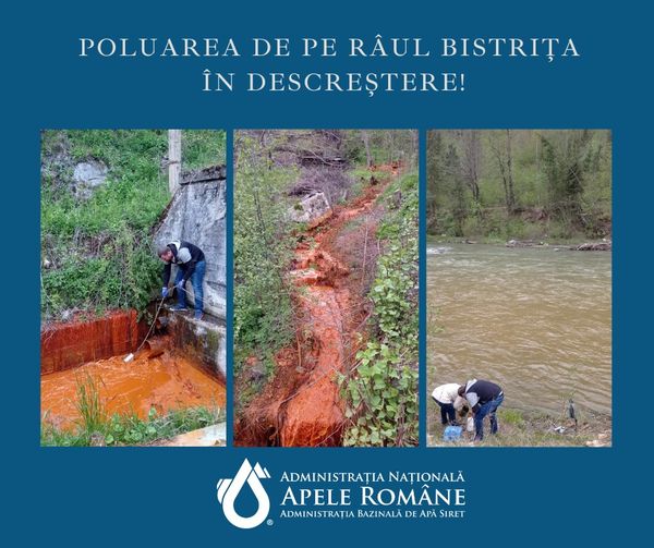 Amendă de zeci de mii de lei pentru o firmă a statului, după poluarea masivă de pe râul Bistriţa. Sunt încă restricții pentru folosirea apei