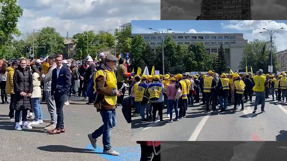 Sindicaliștii din învățământ protestează în Piața Victoriei. Profesorii cer SALARII mai mari și plata orelor suplimentare – FOTO&VIDEO
