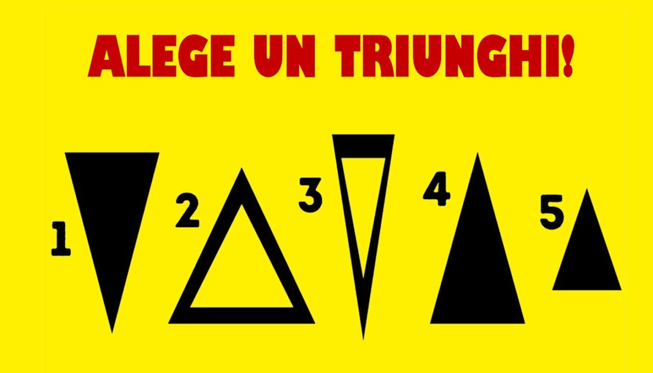 TEST de personalitate | Alege un triunghi dintre cele 5 și vei afla ce fel de om ești, de fapt
