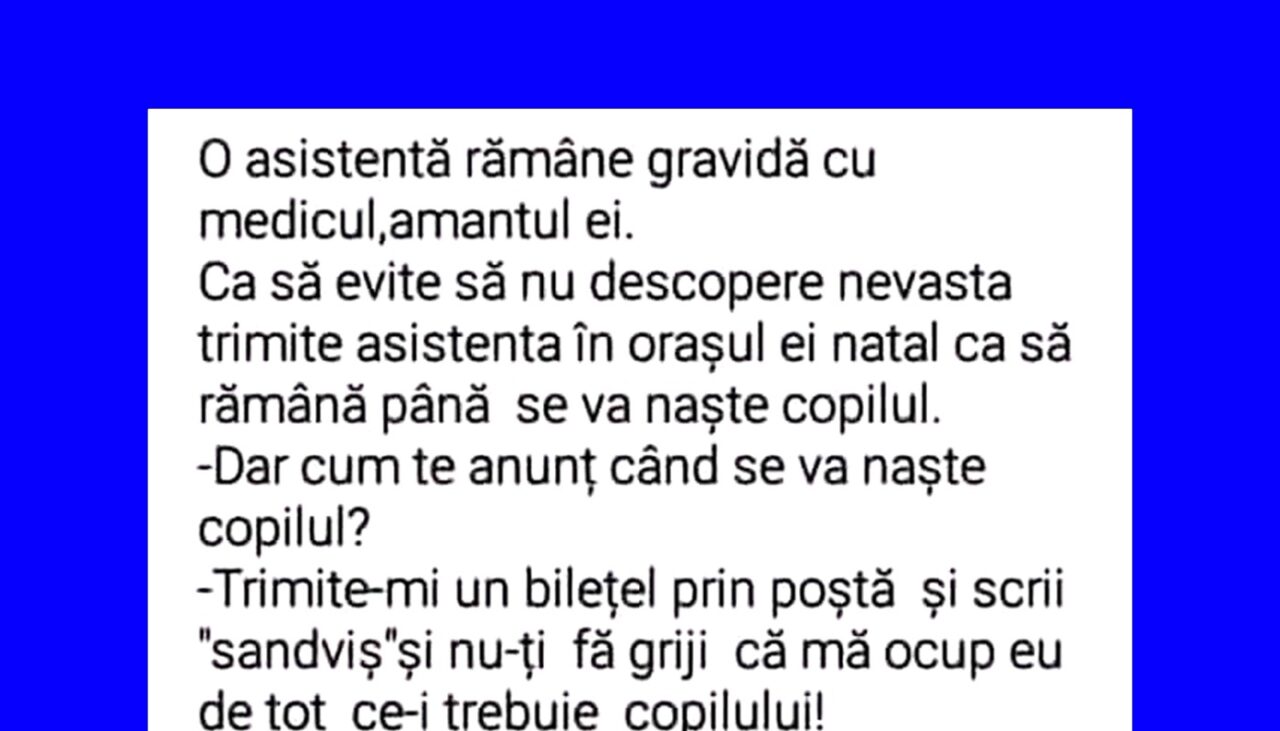 BANCUL de duminică | O asistentă rămâne gravidă cu amantul ei, medicul