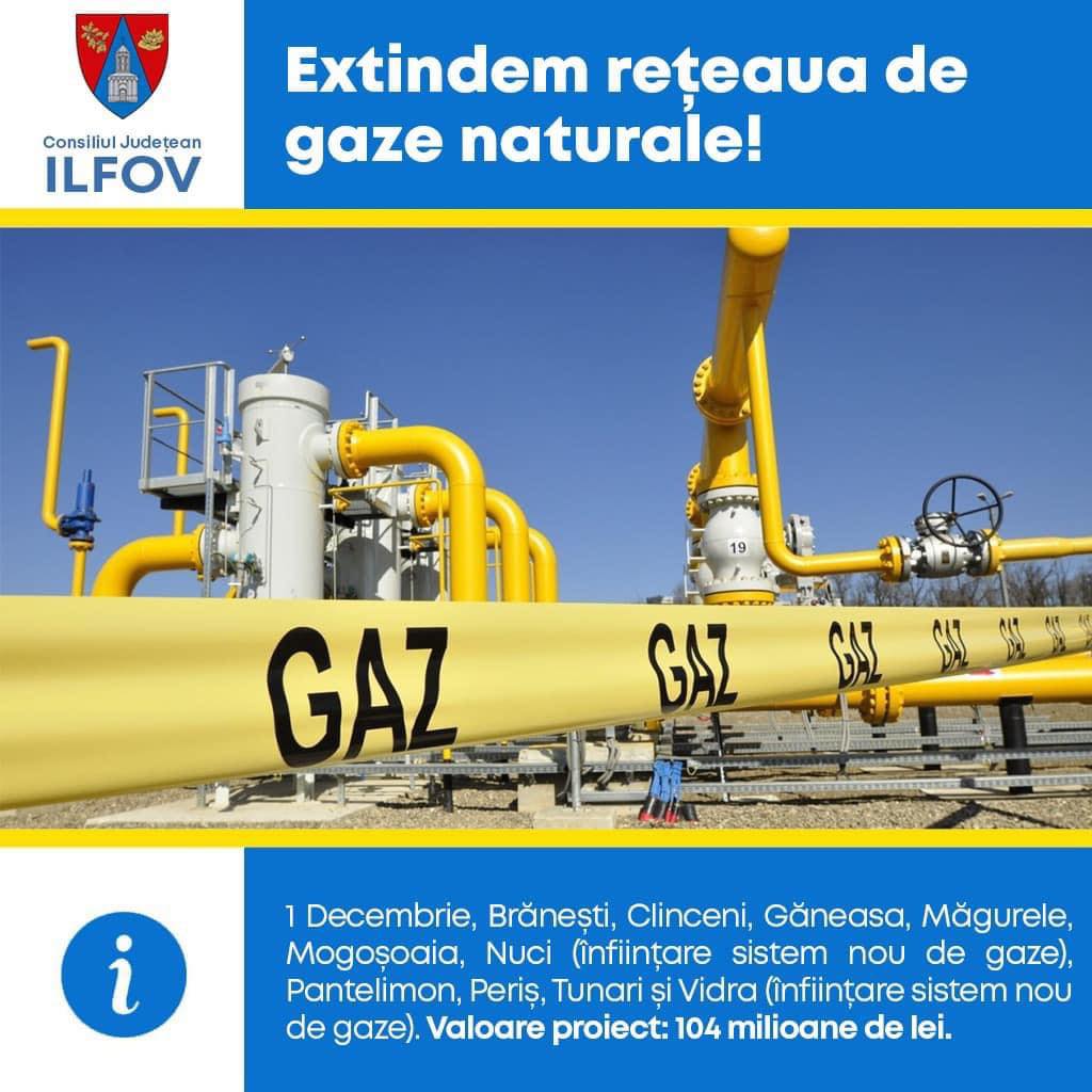 Rețeaua de distribuție de gaze naturale din Ilfov se extinde în 11 localități (P)
