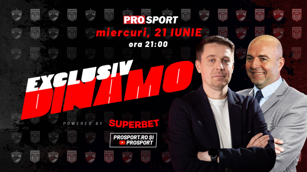 Miercuri, 21 iunie, a treia ediție de EXCLUSIV DINAMO! Dorin Iacob, administratorul Red & White, invitat în platou alături de Cătălin Mureșanu