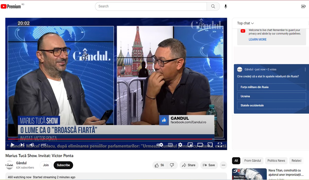 POLL Marius Tucă Show: „Cine credeți că a stat în spatele rebeliunii din Rusia?”