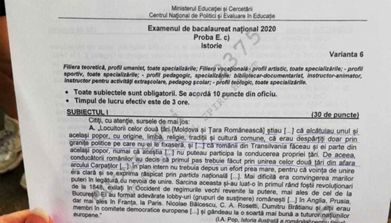 Bacalaureat 2023 | Rezolvarea subiectelor de la istorie + baremul de corectare