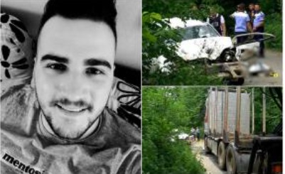 Doi veri s-au ciocnit frontal într-o curbă, pe un drum îngust din Gorj. Unul dintre ei a murit pe loc. „Păcat! Tineri amândoi! Erau naş şi fin”