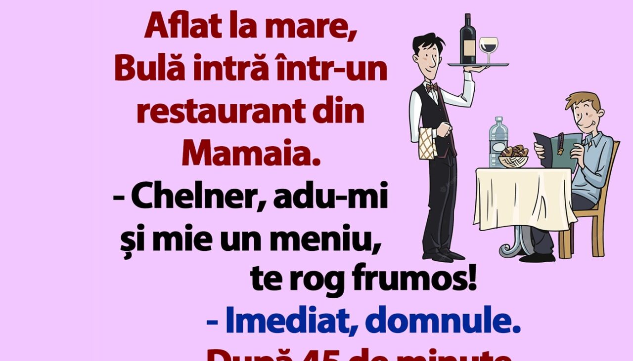 BANC | Bulă intră într-un restaurant din Mamaia