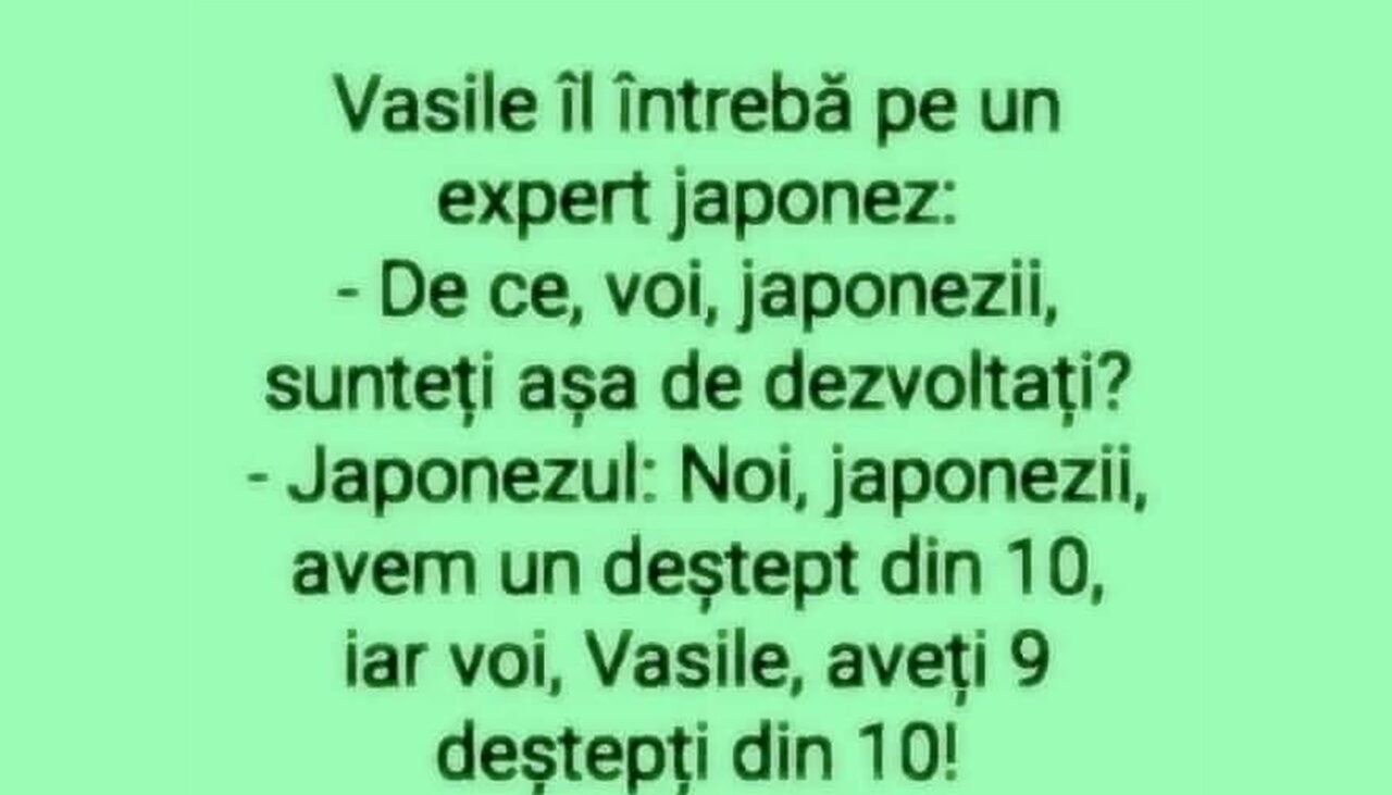 Bancul de marți | Vasile și japonezul