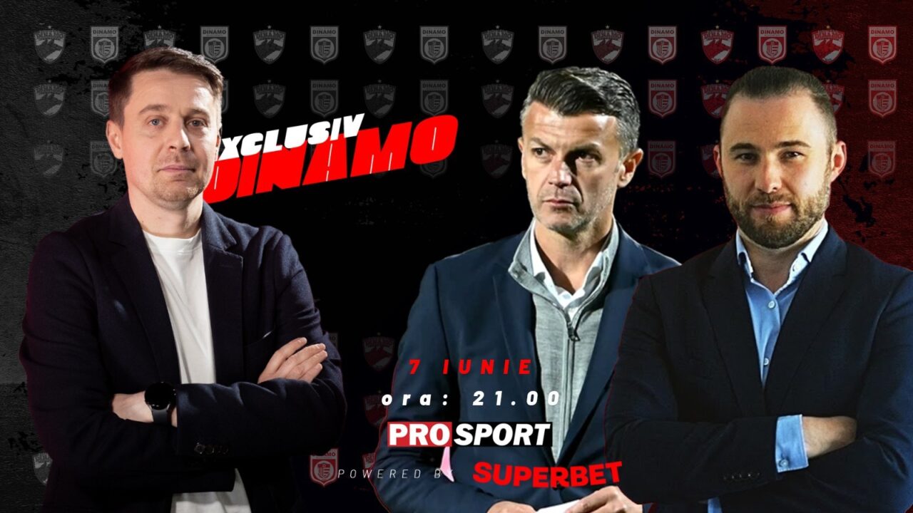 „Exclusiv Dinamo” DEBUTEAZĂ azi, 7 iunie, de la ora 21.00! Antrenorul Ovidiu Burcă și administratorul clubului, Vlad Iacob, invitați la prima ediție