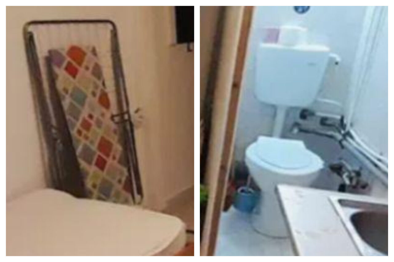 Cum arată „GARSONIERA-chibrit” din Cluj. Proprietarul o închiriază cu 170 de euro pe lună