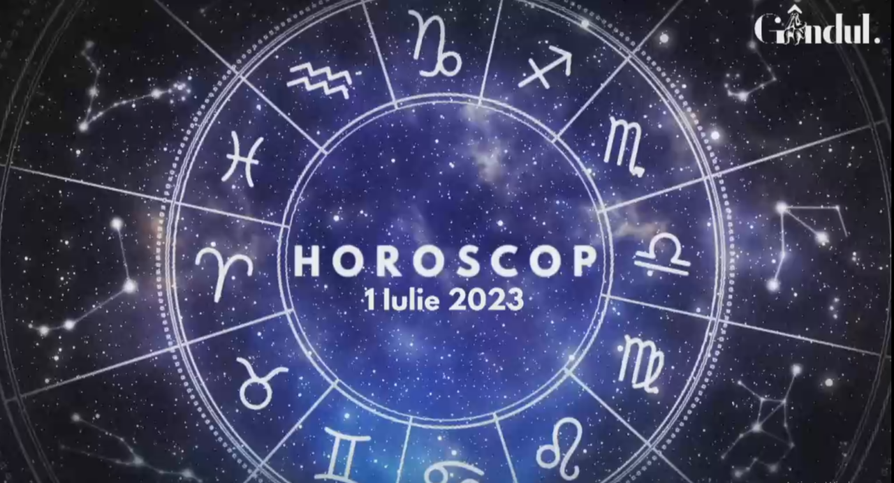 VIDEO | Horoscop zilnic sâmbătă, 1 iulie 2023. Conjuncția dintre Soare și Mercur își pune amprenta asupra unei zodii
