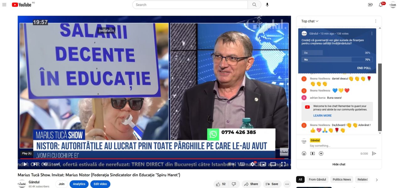 POLL Marius Tucă Show: Credeți că guvernanții vor găsi sursele de finanțare pentru creșterea calității învățământului?