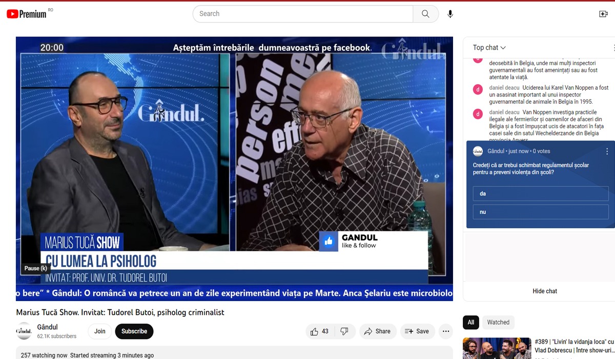 POLL Marius Tucă Show: „Credeți că ar trebui schimbat regulamentul școlar pentru a preveni violența din școli?”