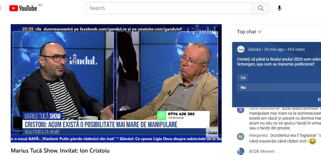 POLL Marius Tucă Show: „Credeți că până la finalul anului 2023 vom adera la Schengen, așa cum au transmis politicienii?”. Ce au răspuns românii