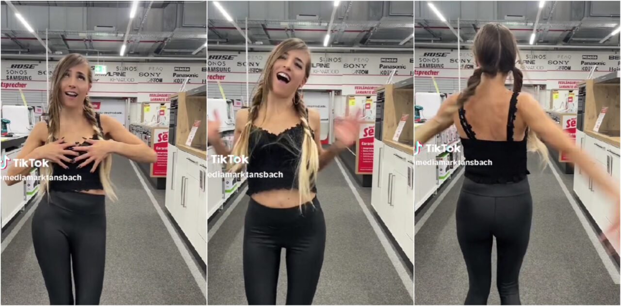 VIDEO | Cum arată vânzătoarea sexy dintr-un magazin de electronice care vinde și în România