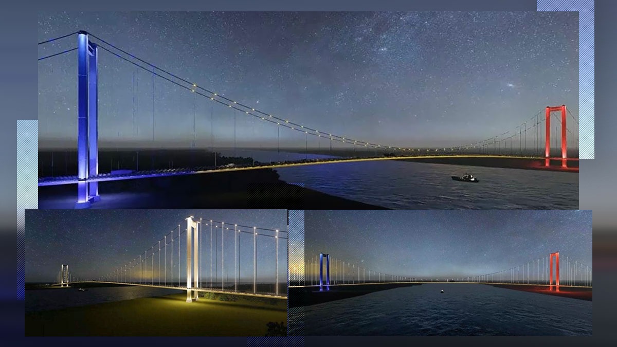VIDEO | Golden Gate de România, iluminat (și) în culorile drapelului național