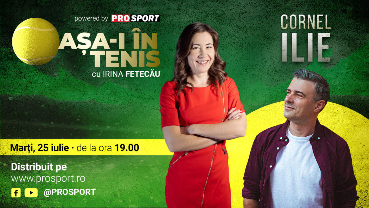 Cornel Ilie, invitatul Irinei Fetecău la „Așa-i în tenis”! Viața unui artist pasionat de tenis: de ce a ales muzica și cine e jucătorul lui preferat
