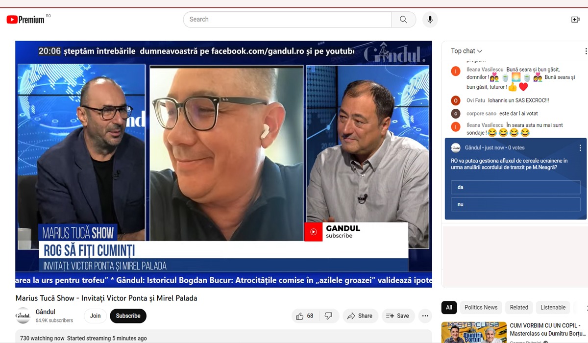 POLL Marius Tucă Show: „România va putea gestiona afluxul de cereale ucrainene, în urma anulării acordului de tranzit pe Marea Neagră?”